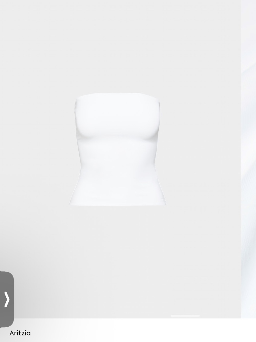 Aritzia White Strapless Seamless Tank